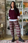 Lola Boucle Slouch Knit Burgundy